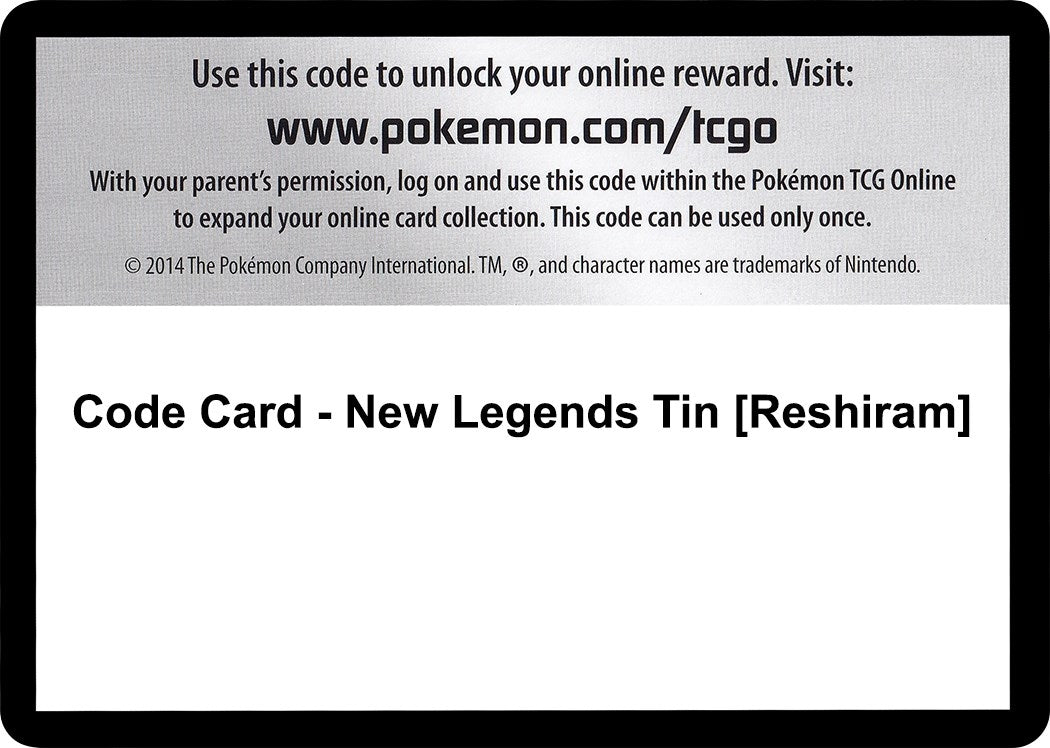 Image for Code Card - New Legends Tin [Reshiram] (BLW) - Pokemon