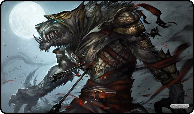Image for GamerMats Playmat - Werewolf Assassin (Premium White Stitched) - Playmats