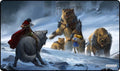 Image for GamerMats Playmat - Red Vs Gold (Premium White Stitched) - Playmats