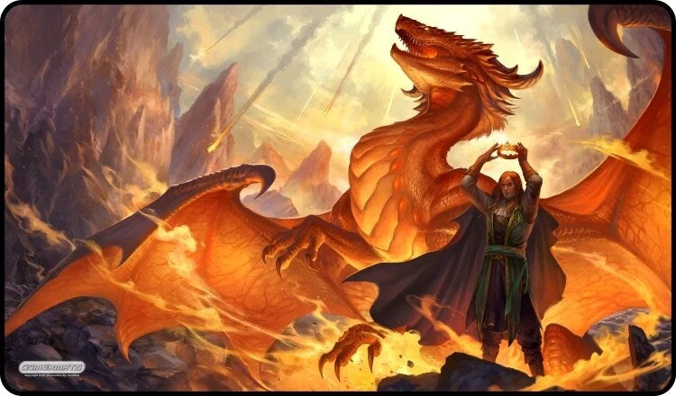Image for GamerMats Playmat - Fire and Glory (Premium Black Stitched) - Playmats