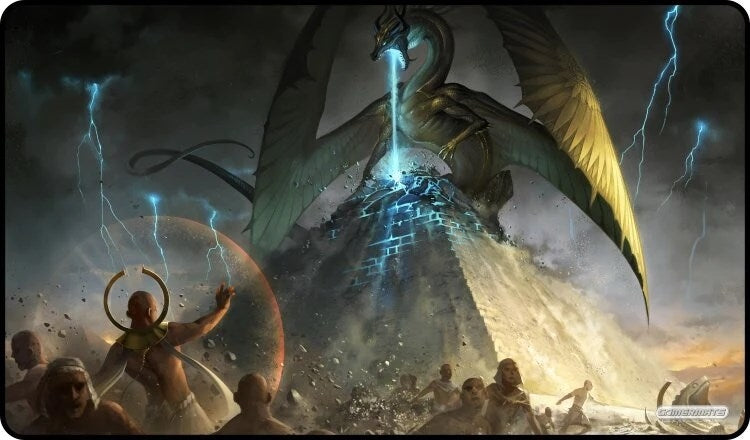 Image for GamerMats Playmat - Egyptian Dragon (Premium Black Stitched) - Playmats