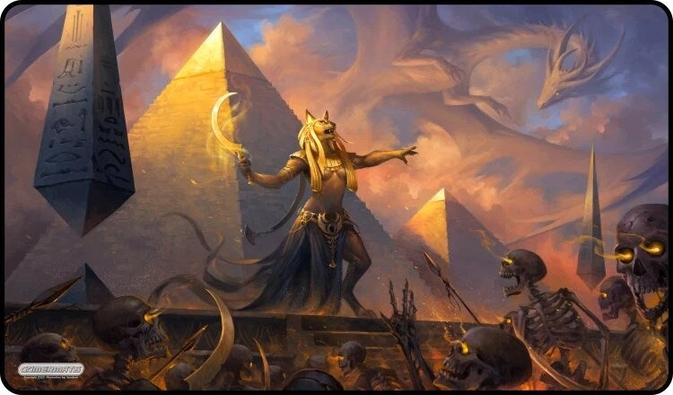 Image for GamerMats Playmat - Dragon and the Dead (Premium White Stitched) - Playmats
