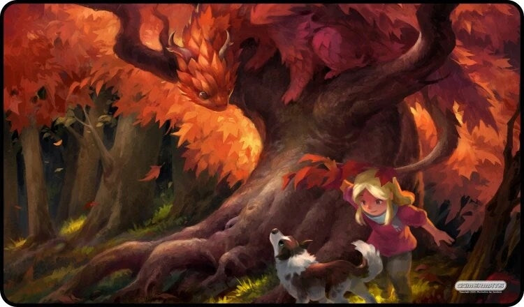 Image for GamerMats Playmat - Autumn Dragon (Premium White Stitched) - Playmats