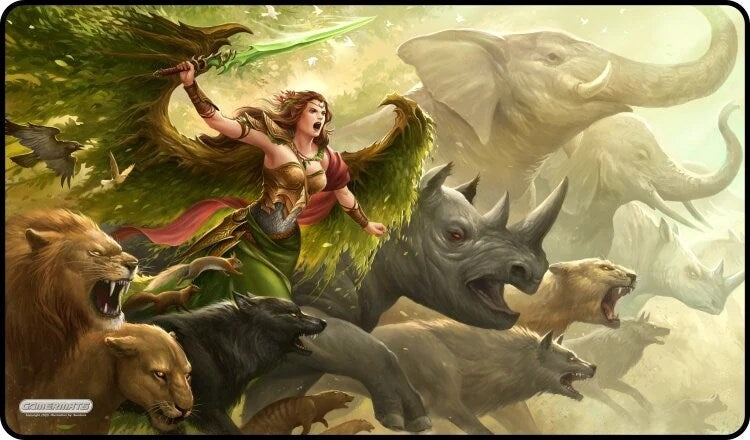 Image for GamerMats Playmat - Angel of the Forest (Premium Black Stitched) - Playmats