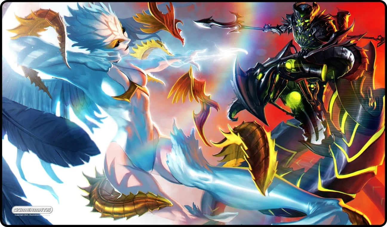 Image for GamerMats Playmat - Light vs Dark (Premium Black Stitched) - Playmats