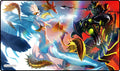 Image for GamerMats Playmat - Light vs Dark (Premium White Stitched) - Playmats