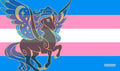 Image for GamerMats Playmat - Transgender Unicorn Flag (Premium White Stitched) - Playmats