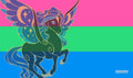 Image for GamerMats Playmat - Polysexual Unicorn Flag (Premium White Stitched) - Playmats