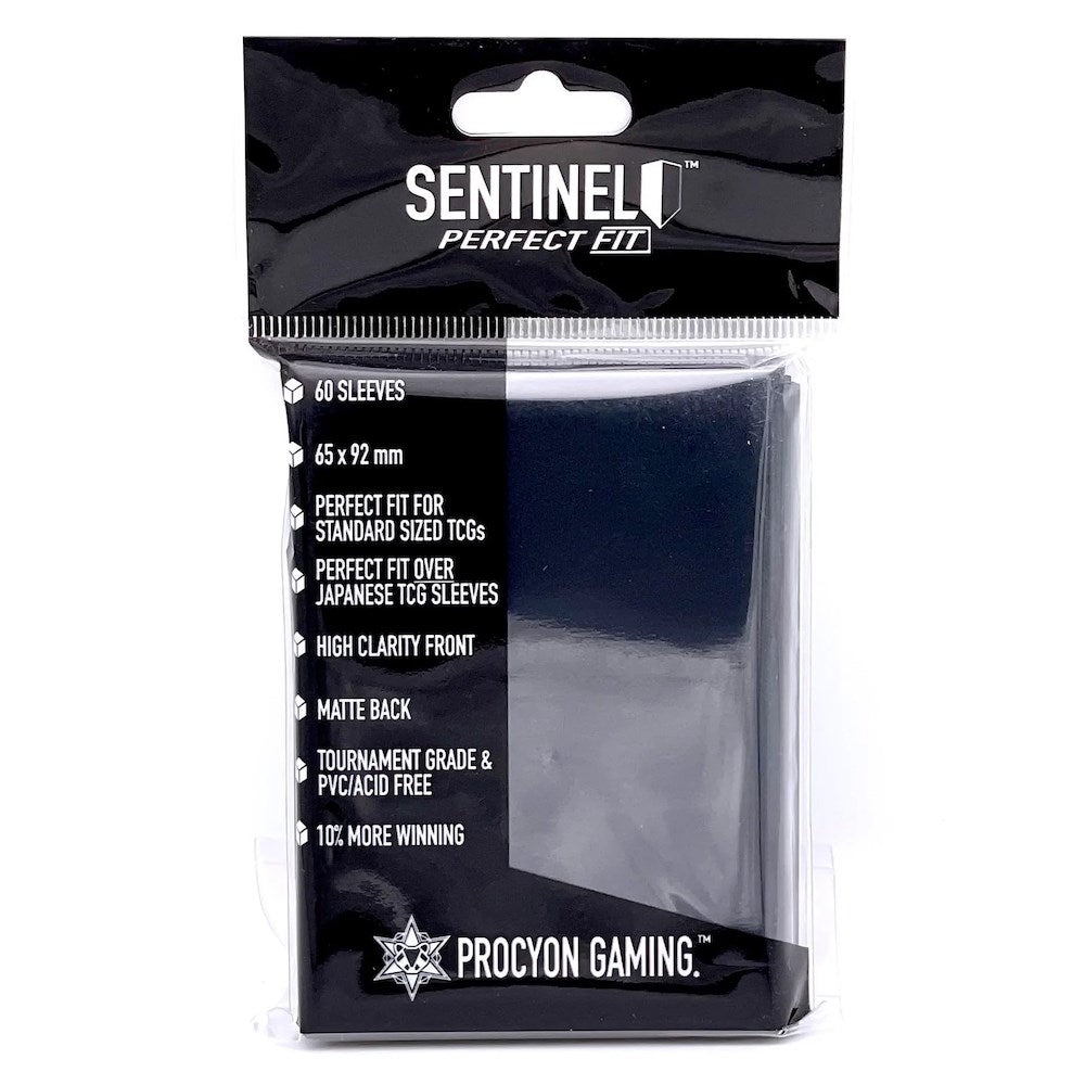 Image for Sentinel Perfect Fit Sleeves - Black (60-Pack) - Card Sleeves