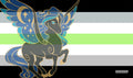Image for GamerMats Playmat - Agender Unicorn Flag (Premium White Stitched) - Playmats