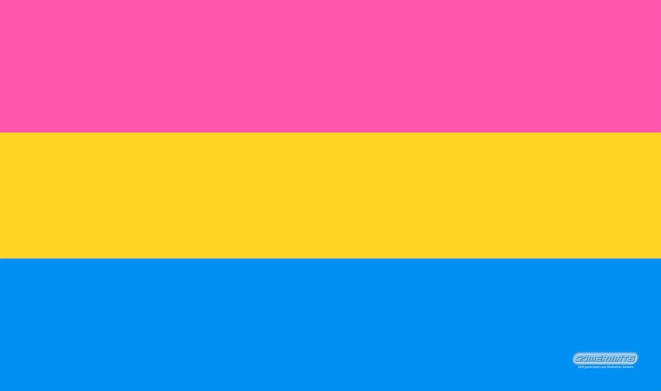 Image for GamerMats Playmat - Pansexual Pride Flag (Premium White Stitched) - Playmats