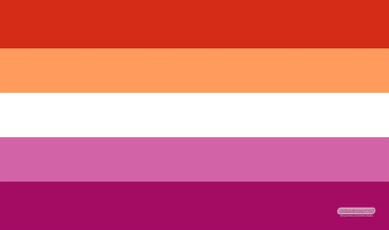 Image for GamerMats Playmat - Lesbian Pride Flag (Premium White Stitched) - Playmats