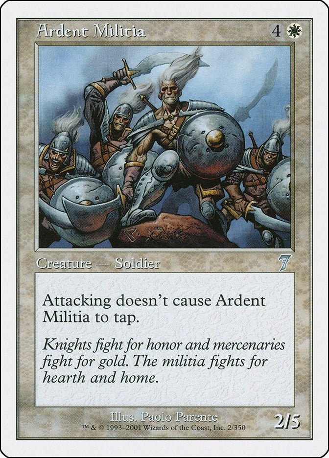 Image for Ardent Militia (2) (7th Edition) - Magic: The Gathering