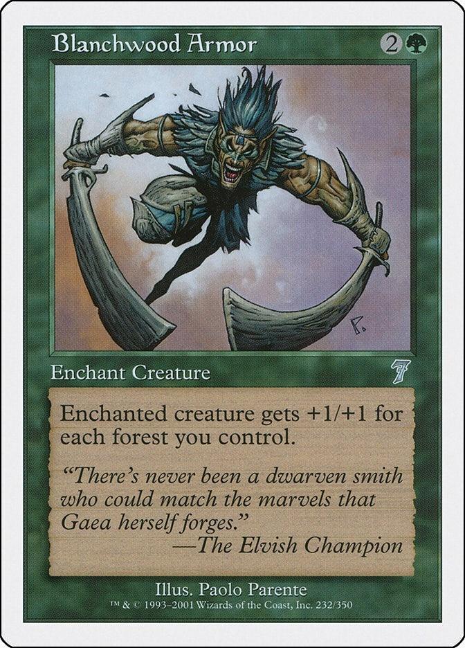 Image for Blanchwood Armor (232) (7th Edition) - Magic: The Gathering