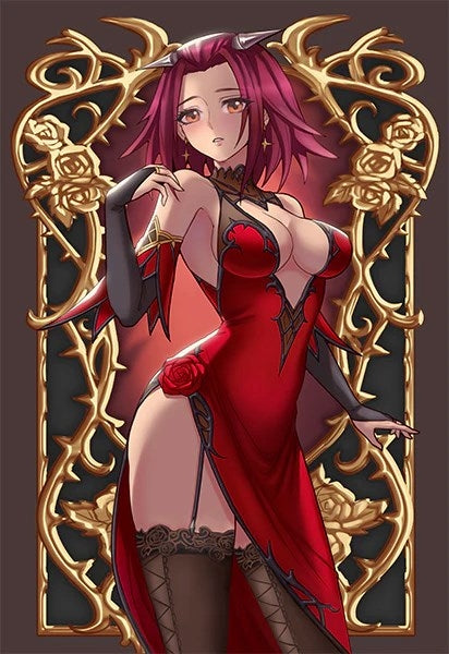 Image for Small Blackrose Gown Front Pose Sleeves (70-Pack) - Card Sleeves