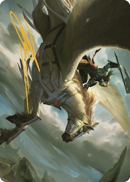 Image for Cleaving Skyrider Art Card (Gold-Stamped Signature) (5) (Dominaria United) - Magic: The Gathering