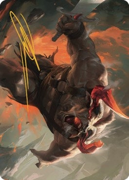 Image for Furious Bellow Art Card (Gold-Stamped Signature) (31) (Dominaria United) - Magic: The Gathering