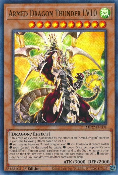 Image for Armed Dragon Thunder LV10 (MP22-EN001) (MP22) - YuGiOh