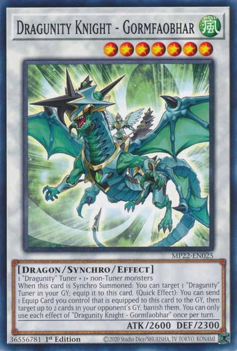 Image for Dragunity Knight - Gormfaobhar (MP22-EN025) (MP22) - YuGiOh