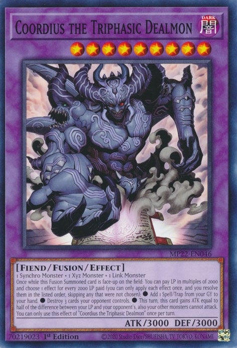 Image for Coordius the Triphasic Dealmon (MP22-EN046) (MP22) - YuGiOh
