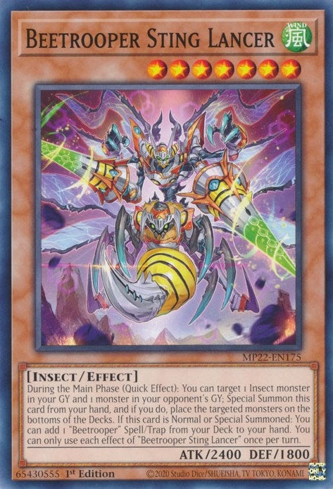 Image for Beetrooper Sting Lancer (MP22-EN175) (MP22) - YuGiOh