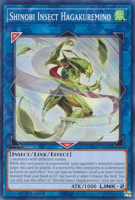 Image for Shinobi Insect Hagakuremino (MP22-EN183) (MP22) - YuGiOh