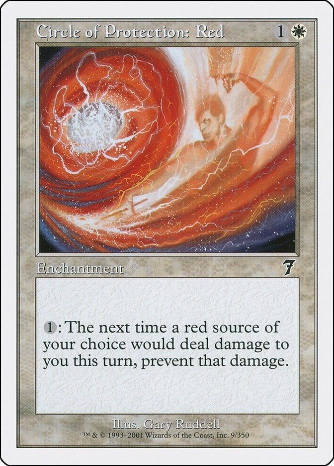 Image for Circle of Protection: Red (9) (7th Edition) - Magic: The Gathering