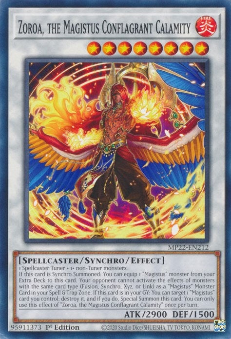 Image for Zoroa, the Magistus Conflagrant Calamity (MP22-EN212) (MP22) - YuGiOh