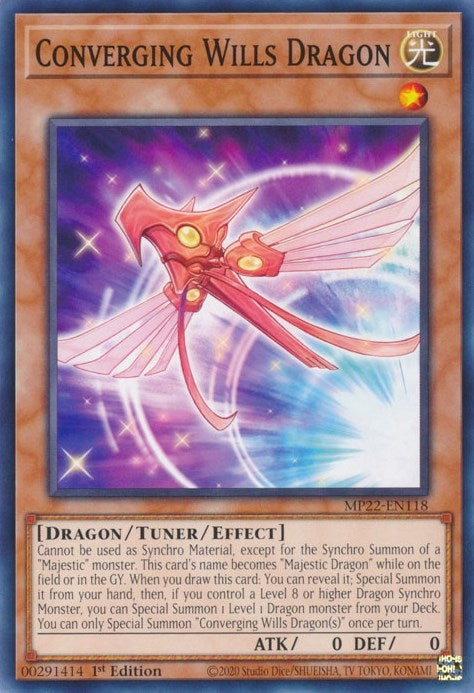 Image for Converging Wills Dragon (MP22-EN118) (MP22) - YuGiOh