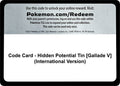 Image for Code Card - Hidden Potential Tin [Gallade V] (International Version) (MCAP) - Pokemon