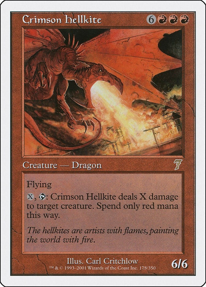 Image for Crimson Hellkite (178) (7th Edition) - Magic: The Gathering