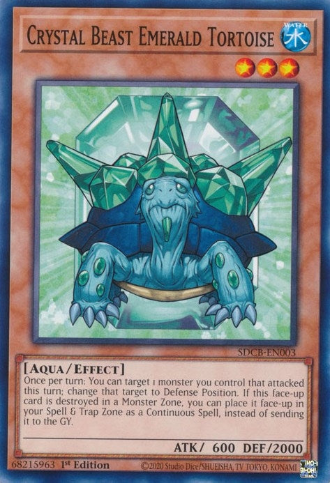 Image for Crystal Beast Emerald Tortoise (SDCB-EN003) (SDCB) - YuGiOh