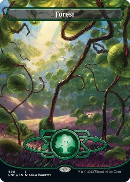 Image for Forest (490) (Borderless) (Galaxy Foil) (490) (Unfinity) - Magic: The Gathering