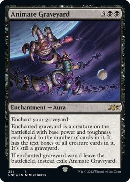 Image for Animate Graveyard (Galaxy Foil) (351) (Unfinity) - Magic: The Gathering