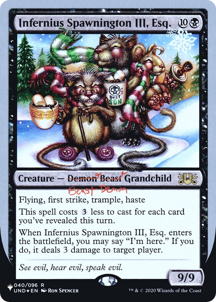 Image for Infernius Spawnington III, Esq. (040/096) (The List Reprints) - Magic: The Gathering