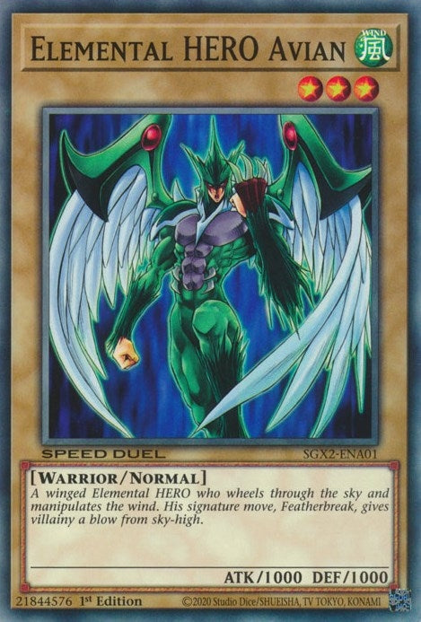 Image for Elemental HERO Avian (SGX2-ENA01) (SGX2) - YuGiOh