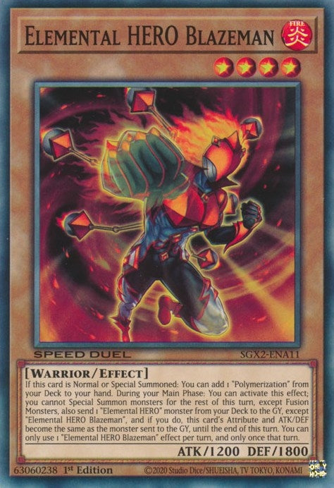 Image for Elemental HERO Blazeman (SGX2-ENA11) (SGX2) - YuGiOh