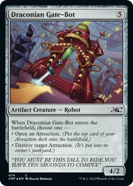 Image for Draconian Gate-Bot (Galaxy Foil) (474) (Unfinity) - Magic: The Gathering