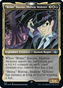 Image for "Brims" Barone, Midway Mobster (Showcase) (Galaxy Foil) (507) (Unfinity) - Magic: The Gathering