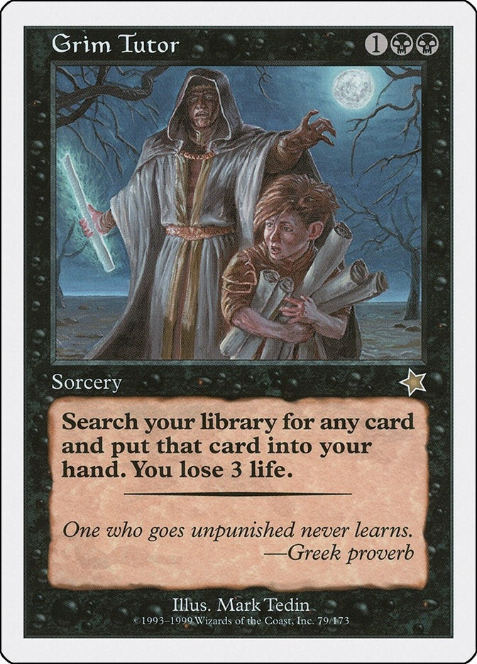 Image for Grim Tutor (79) (Starter 1999) - Magic: The Gathering