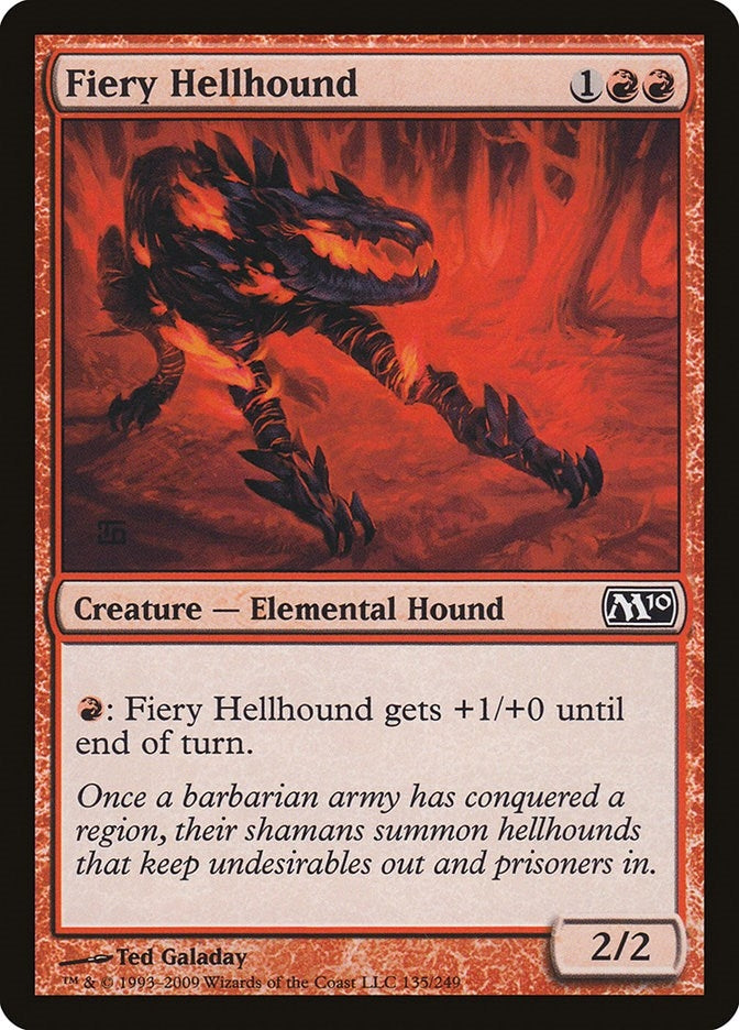 Image for Fiery Hellhound (135) (Magic 2010 (M10)) - Magic: The Gathering