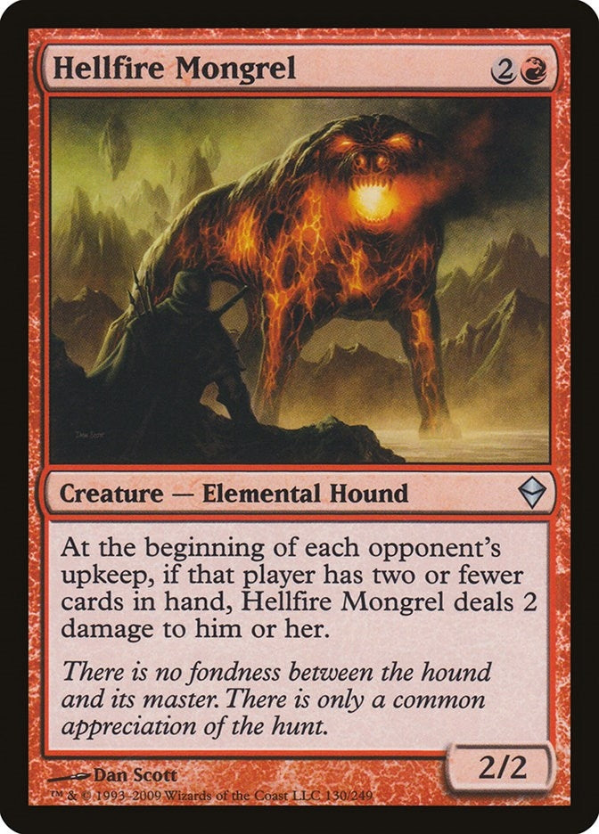 Image for Hellfire Mongrel (130) (Zendikar) - Magic: The Gathering
