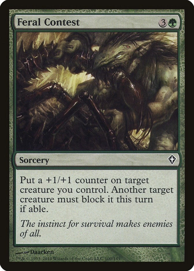 Image for Feral Contest (100) (Worldwake) - Magic: The Gathering
