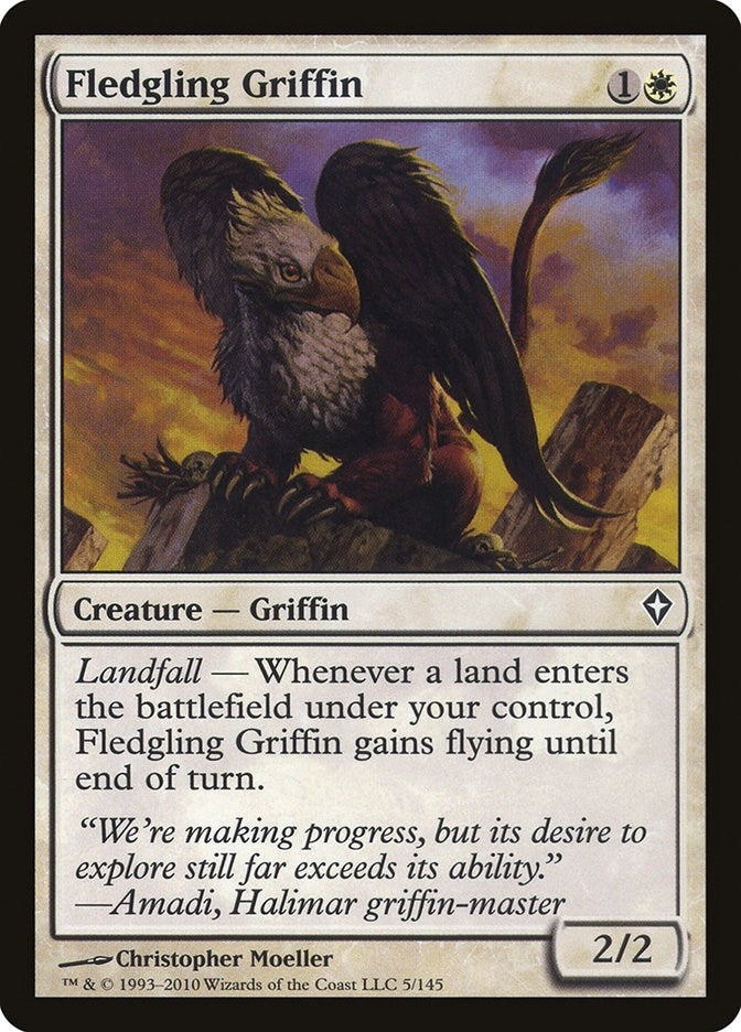 Image for Fledgling Griffin (5) (Worldwake) - Magic: The Gathering