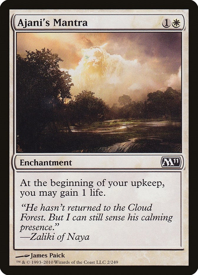 Image for Ajani's Mantra (2) (Magic 2011 (M11)) - Magic: The Gathering