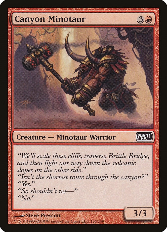 Image for Canyon Minotaur (126) (Magic 2011 (M11)) - Magic: The Gathering