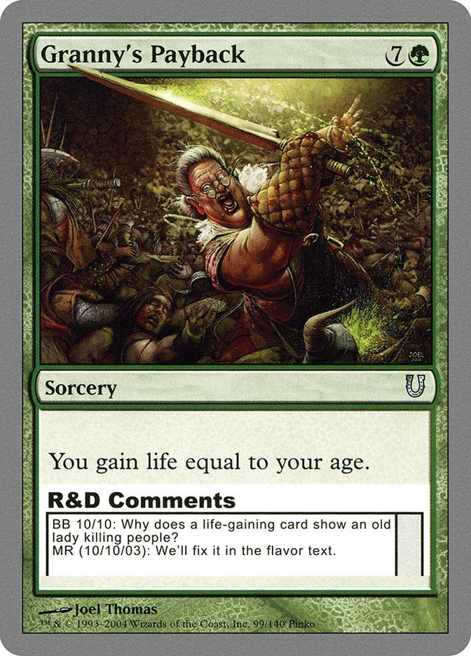 Image for Granny's Payback (99) (Unhinged) - Magic: The Gathering