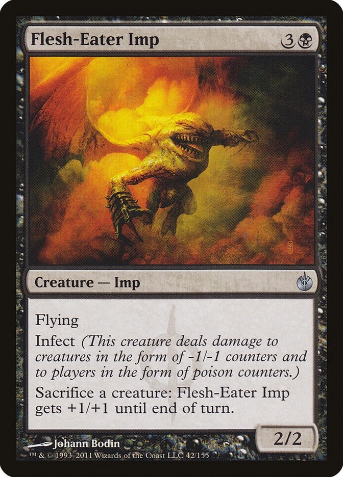 Image for Flesh-Eater Imp (42) (Mirrodin Besieged) - Magic: The Gathering