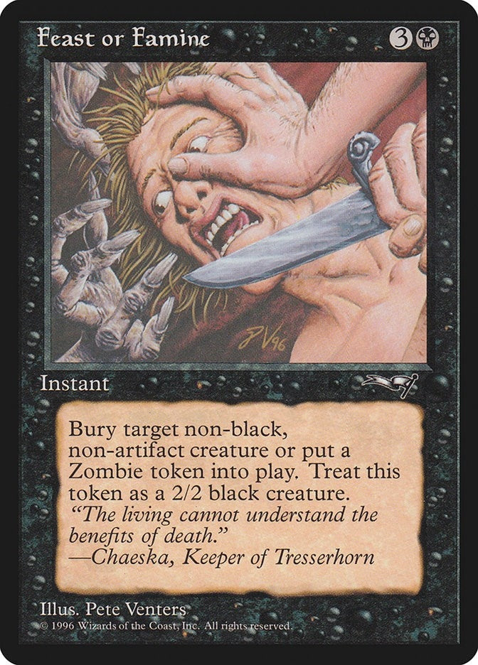 Image for Feast or Famine (Knife) (9) (Alliances) - Magic: The Gathering
