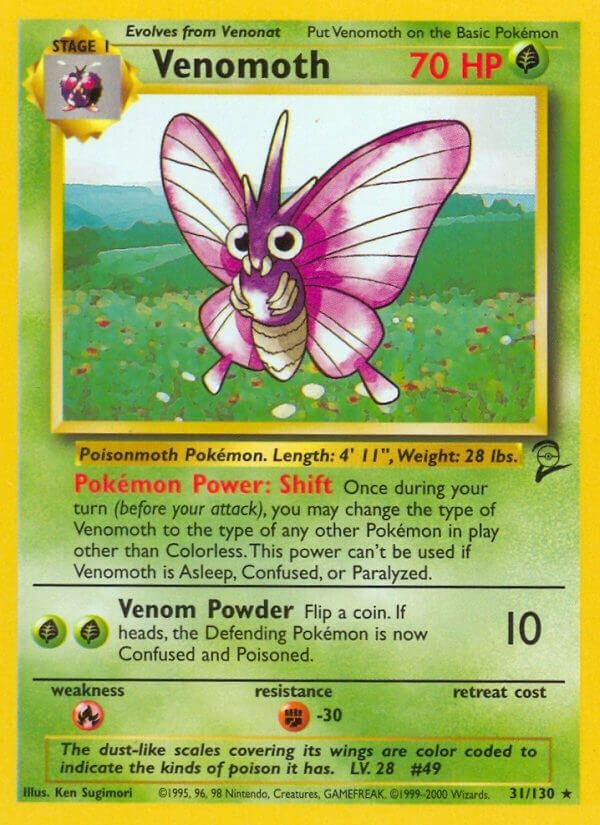 Image for Venomoth (031/130) (BS2) - Pokemon